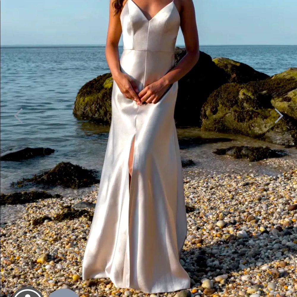 Jenny Yoo bridesmaid dress, color “latte”, size 10